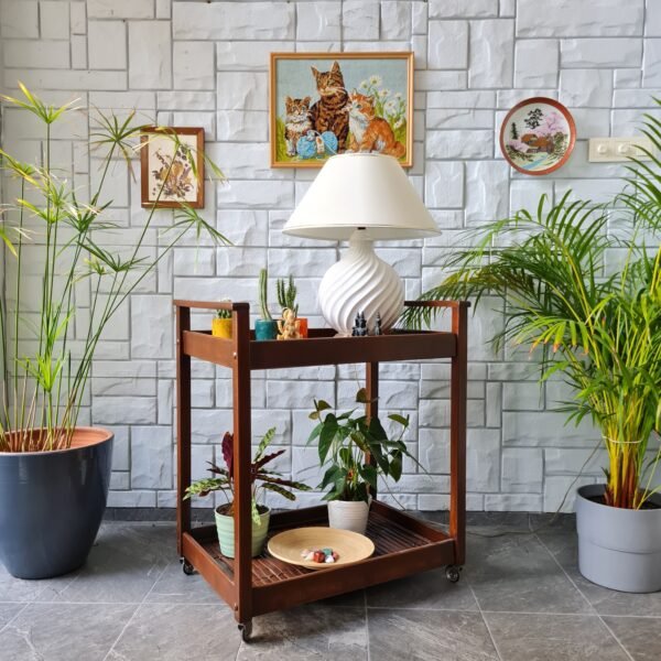 Bambu Tablalı Servis Arabası