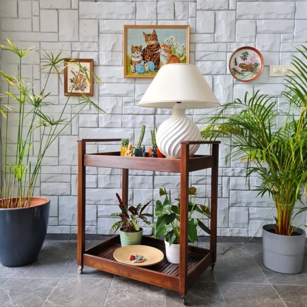 Bambu Tablalı Servis Arabası - Görsel 2