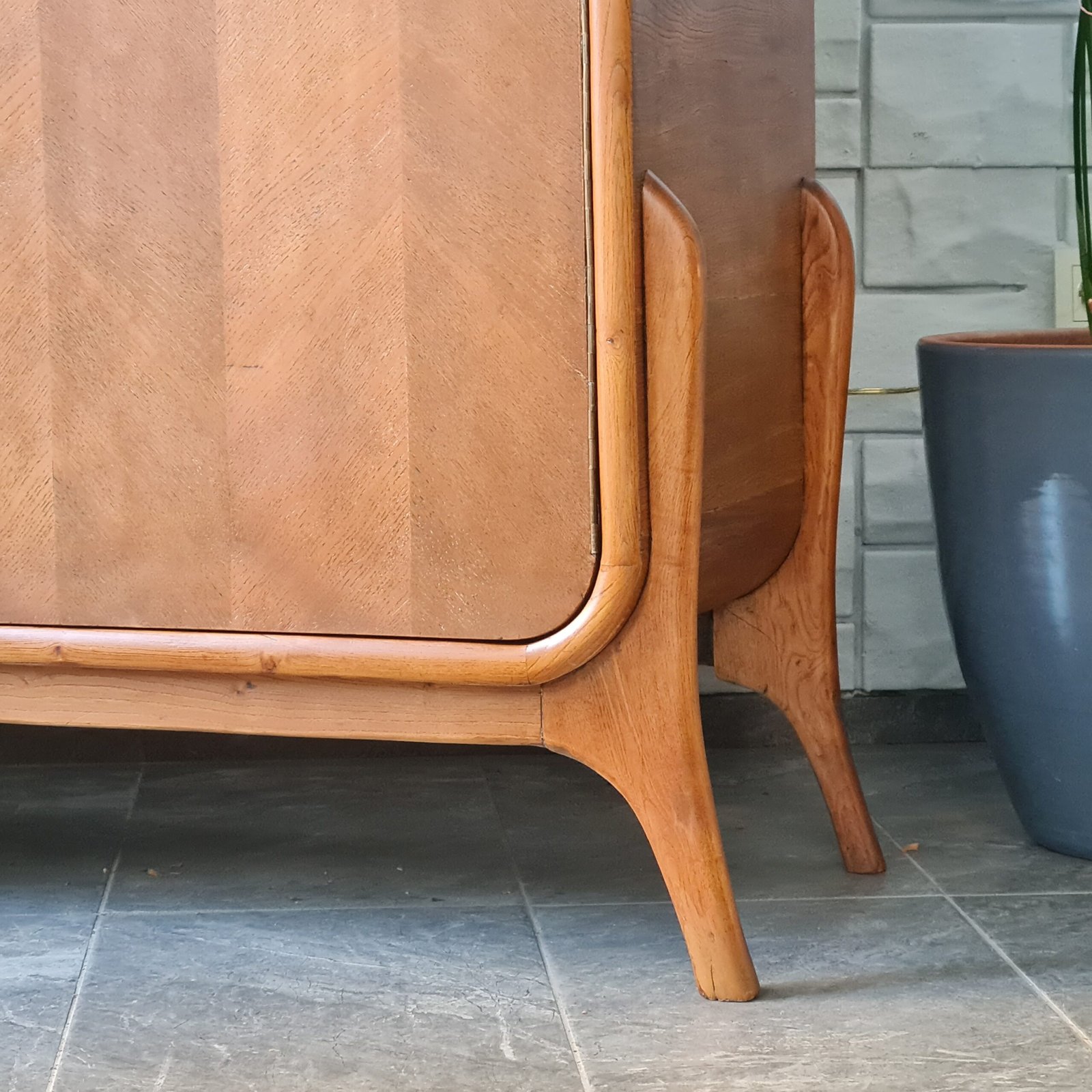 1970'ler Masif Meşe İskandinav Dolap - Görsel 11