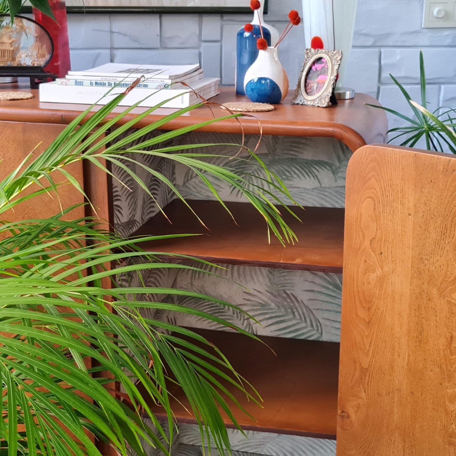 1970'ler Masif Meşe İskandinav Dolap - Görsel 6