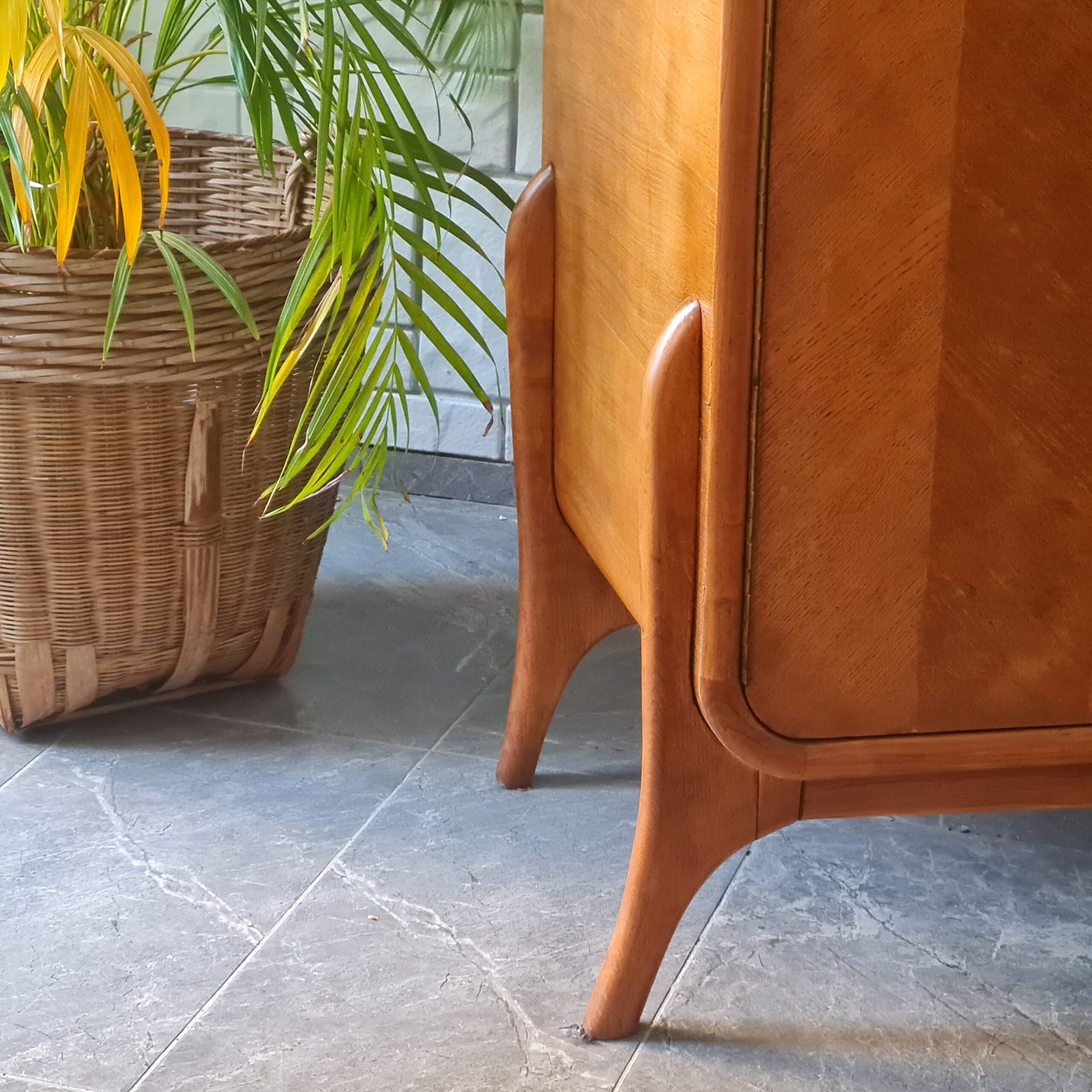 1970'ler Masif Meşe İskandinav Dolap - Görsel 12