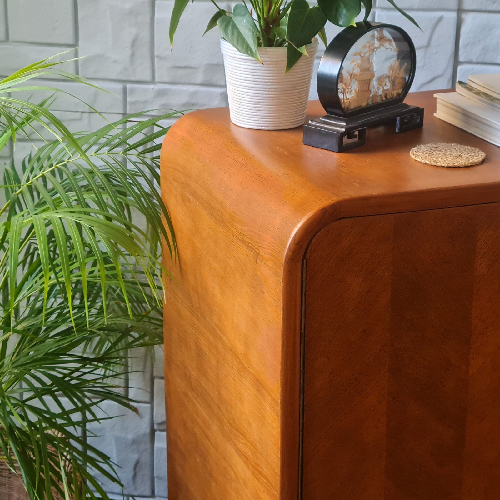 1970'ler Masif Meşe İskandinav Dolap - Görsel 13