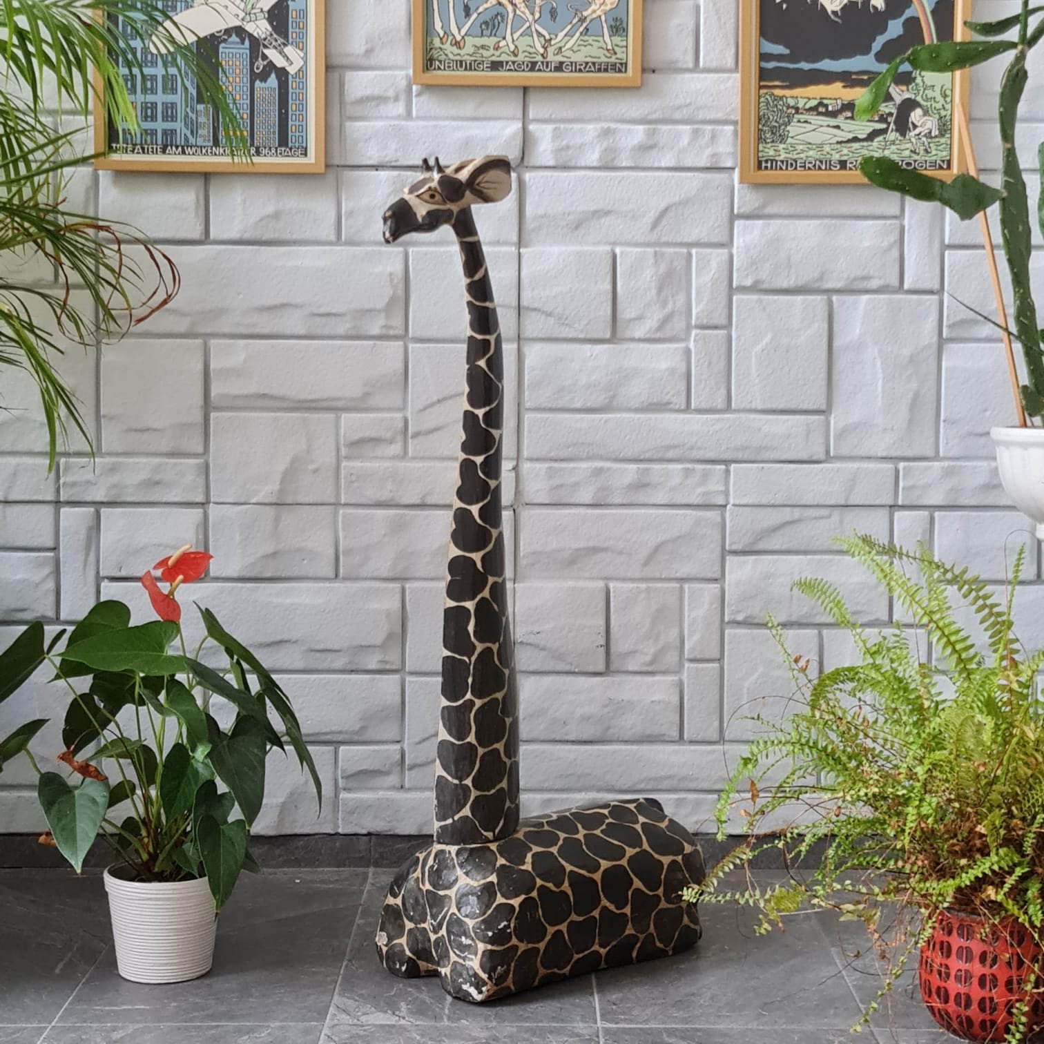 Masif Ahşap Zürafa - Görsel 3