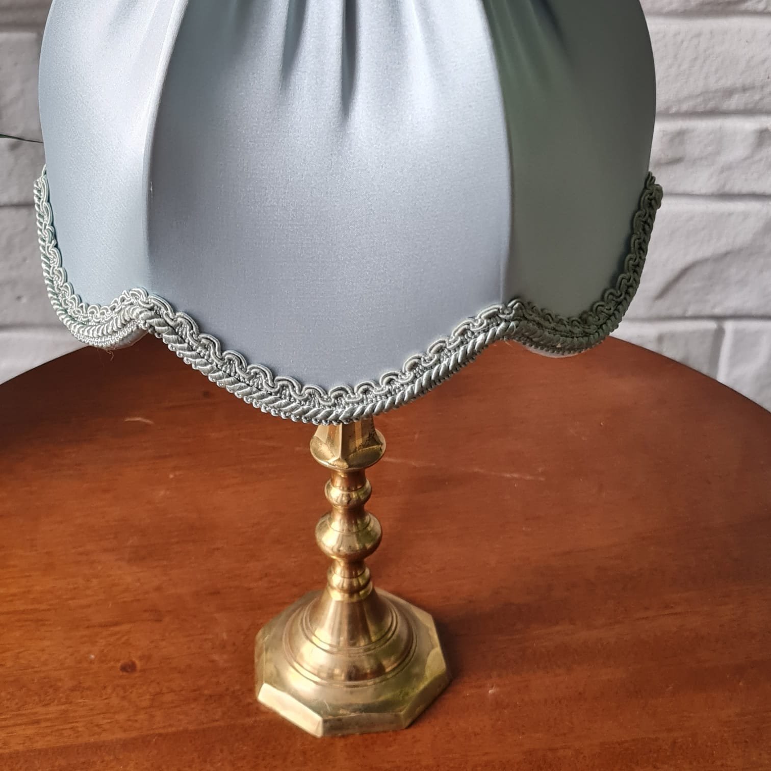 Vintage Pirinç Kaideli Abajur - Görsel 8
