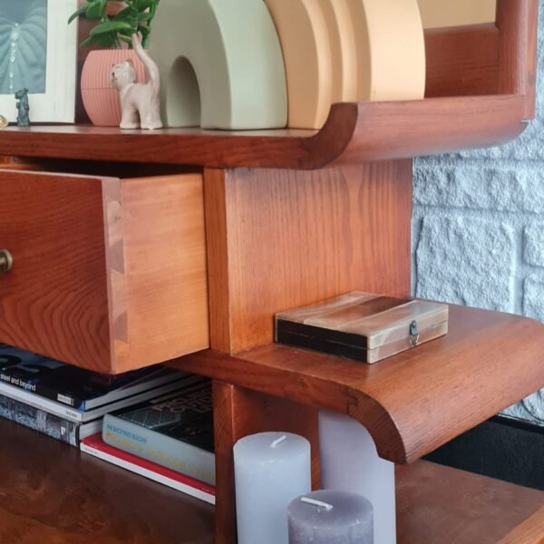 Meşe Art Deco Makyaj Masası - Görsel 11