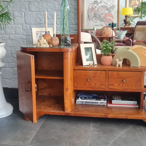 Meşe Art Deco Makyaj Masası - Görsel 8