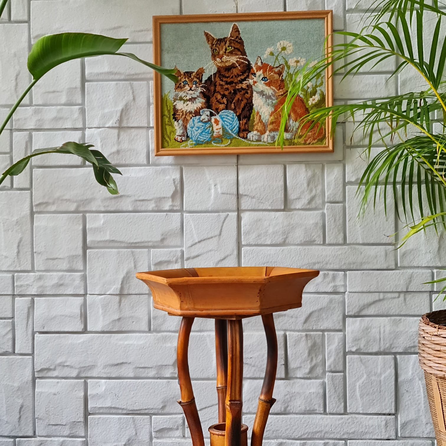 1970'ler İtalyan Bambu Sehpa - Görsel 7