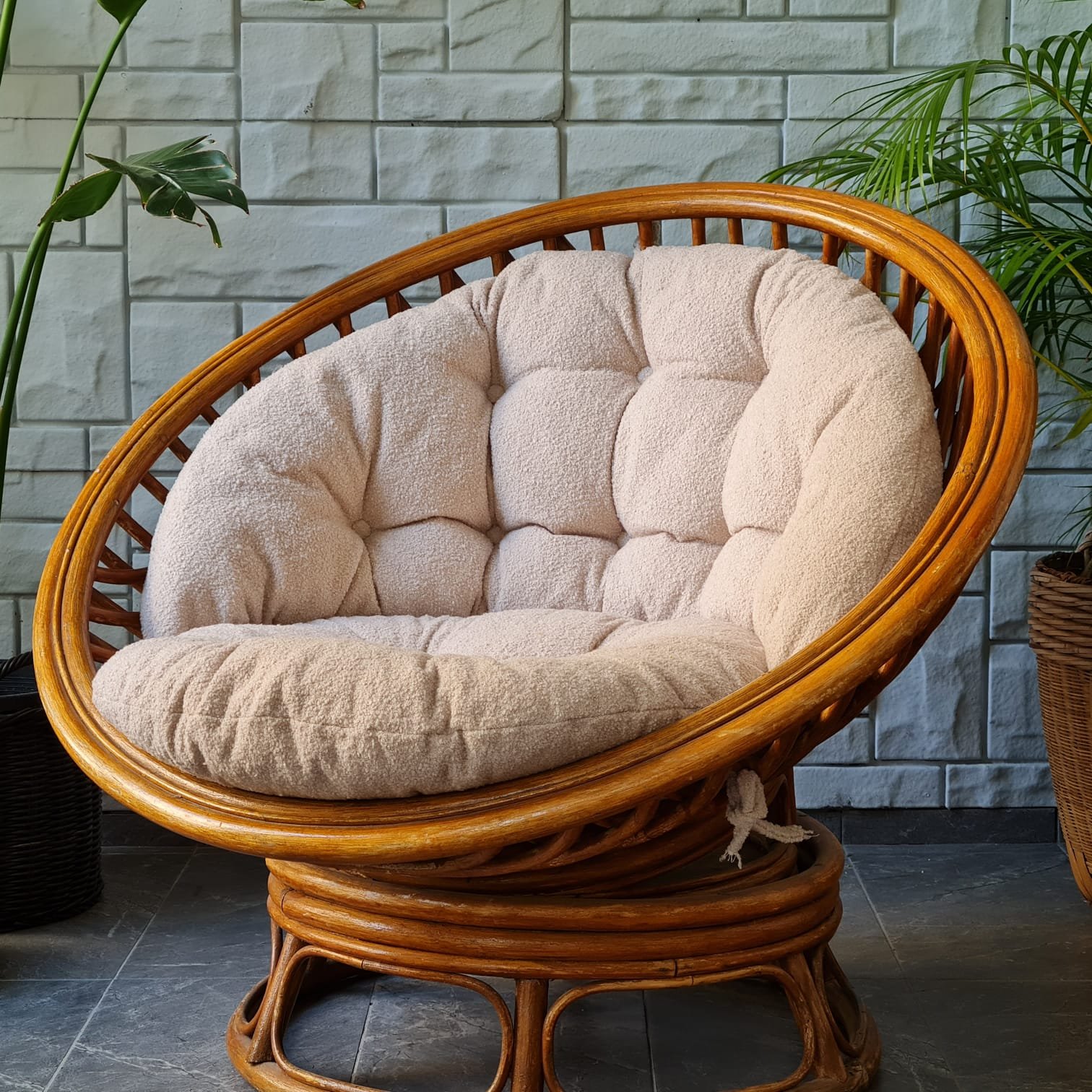 1970’ler Bambu Papasan Chair - Görsel 6