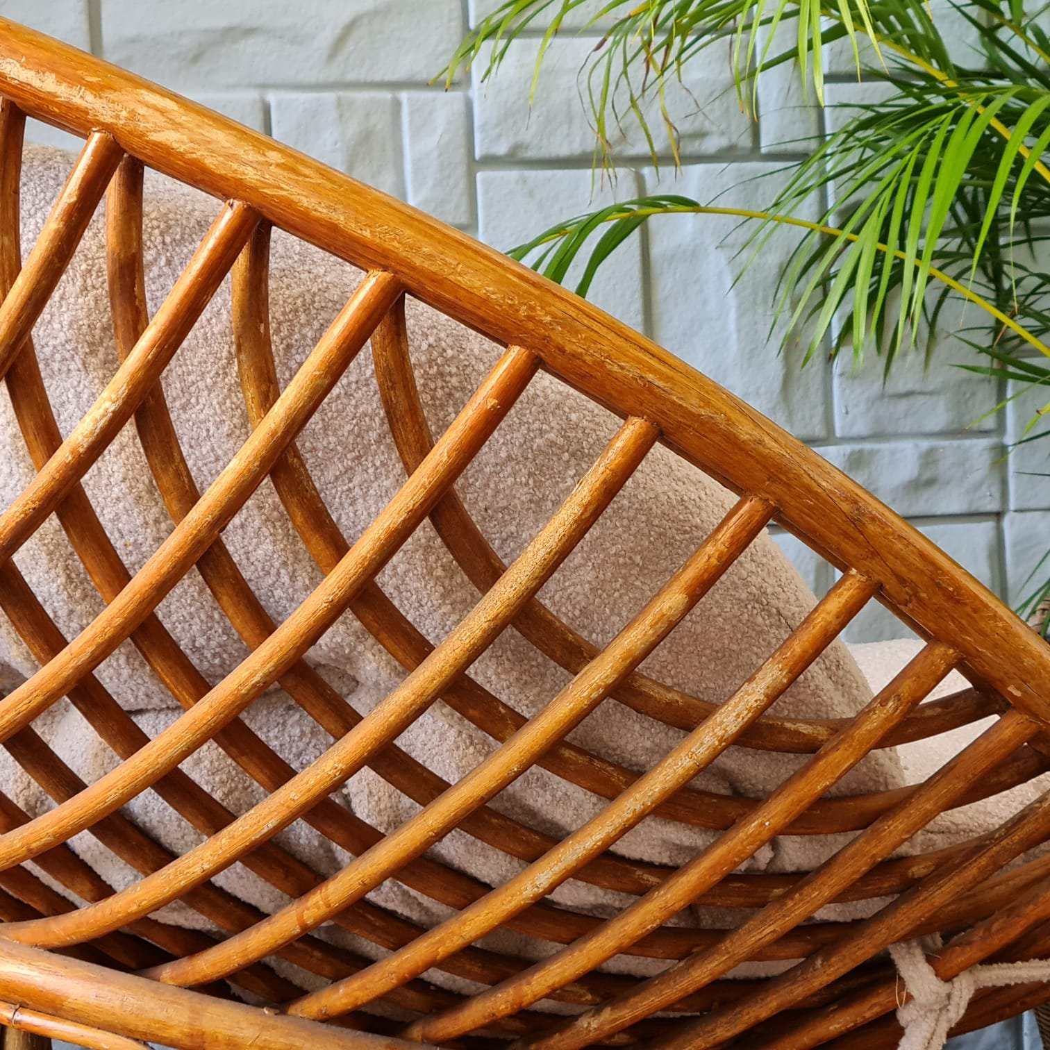 1970’ler Bambu Papasan Chair - Görsel 9