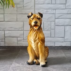 1970'ler İtalyan Alçı Köpek Heykeli