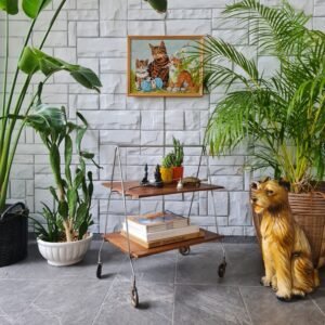 1960’lar Mid-Century Katlanır Krom Sehpa