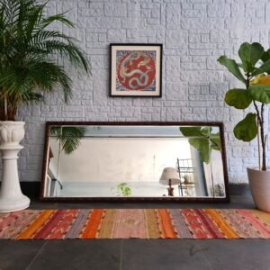 Masif Ceviz El Oyması Taş Ayna